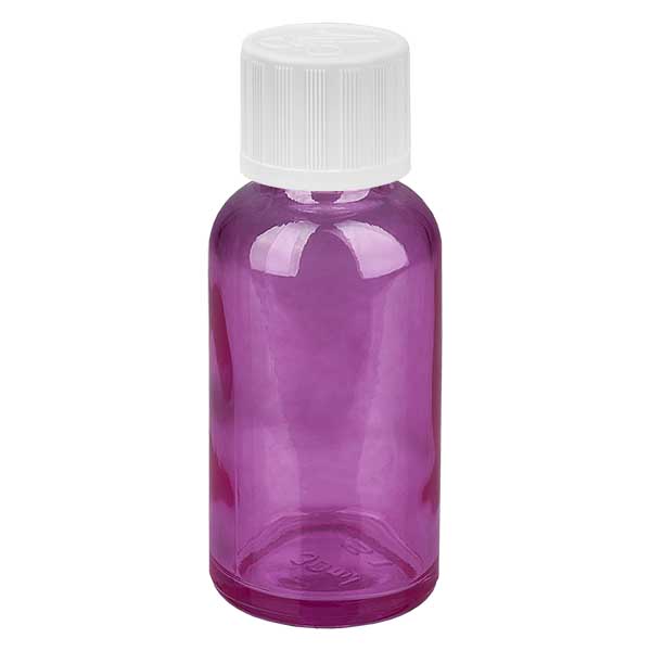 30ml Flasche 11mm Schraubverschluss weiß Standard Kindersicher PurpleLine UT18/30