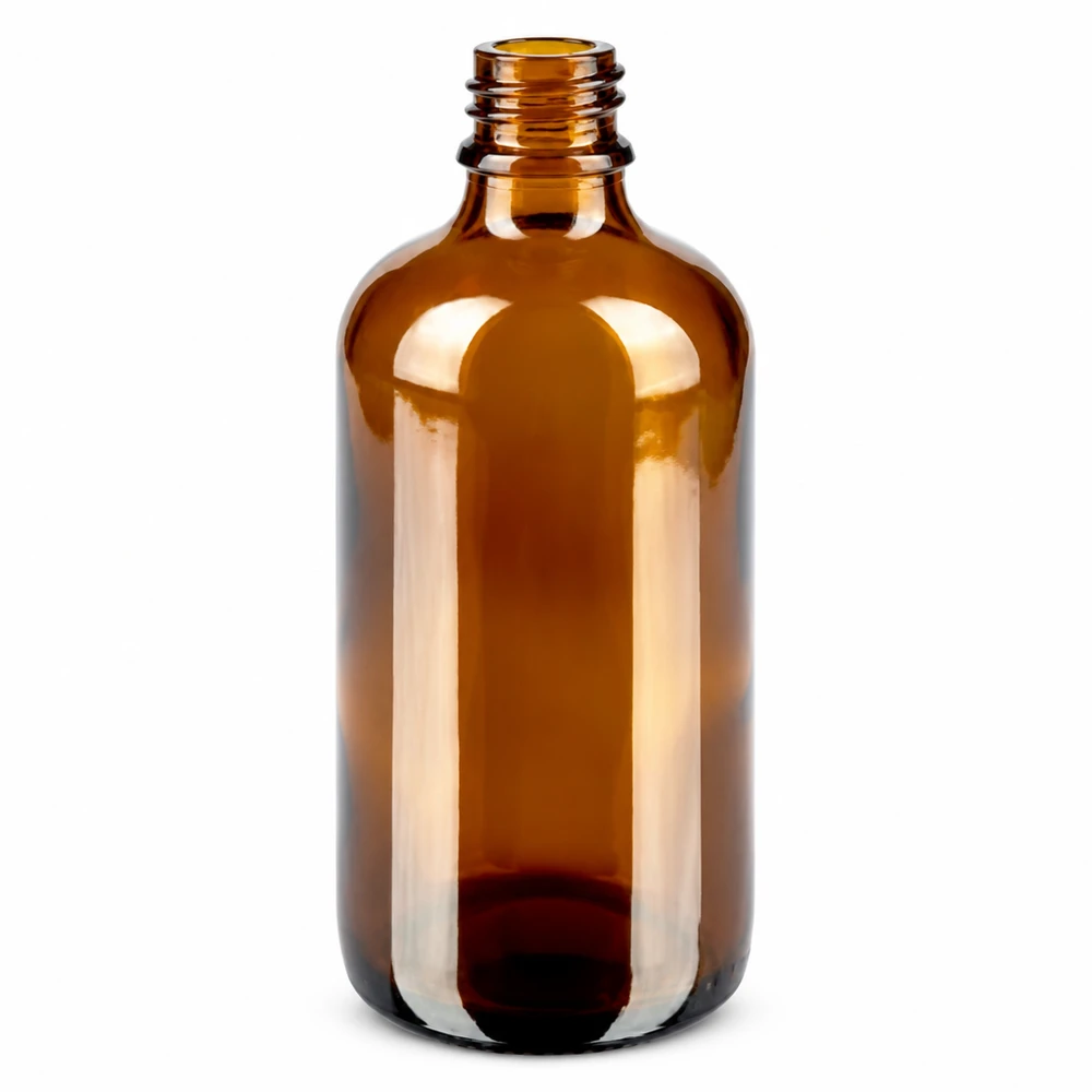 Flacone contagocce da 100 ml 0,9 mm bianco STD BrownLine UT18/100 Flacone in vetro ambrato di alta qualità da 100 ml con tappo contagocce standardizzato per farmacia