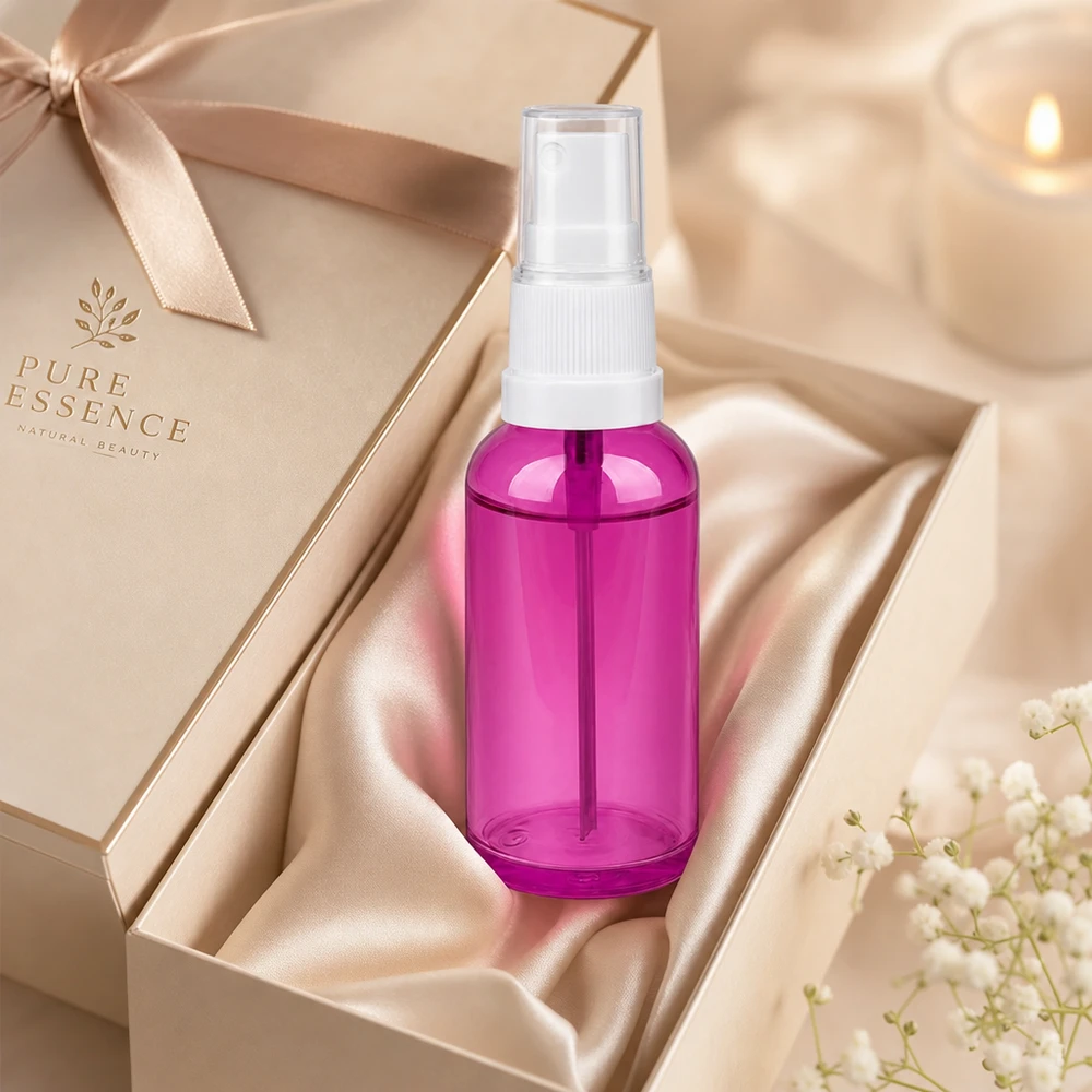 Flacone spray da 50 ml bianco/trasparente Standard PurpleLine UT18/50 Pratico flacone spray da 50 ml con nebulizzazione fine per una distribuzione uniforme del prodotto