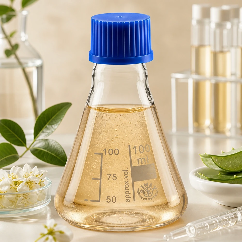 Beuta da 100 ml con scala millilitrica e pratico tappo in plastica