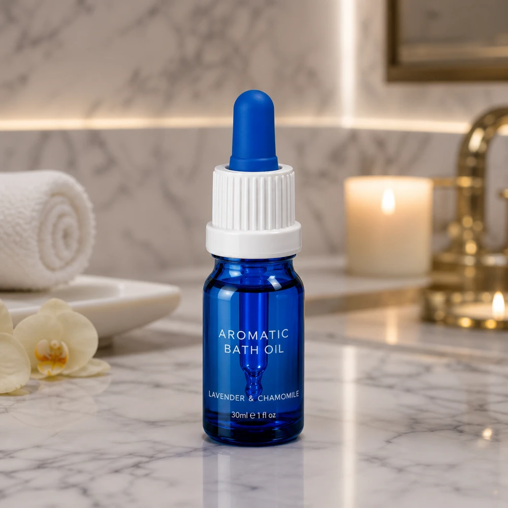 5ml Pipettenflasche weiß/blau Originalitätsverschluss BlueLine UT18/5 Premium 5ml Tropferflasche in Blau für sichere Aufbewahrung lichtempfindlicher Substanzen