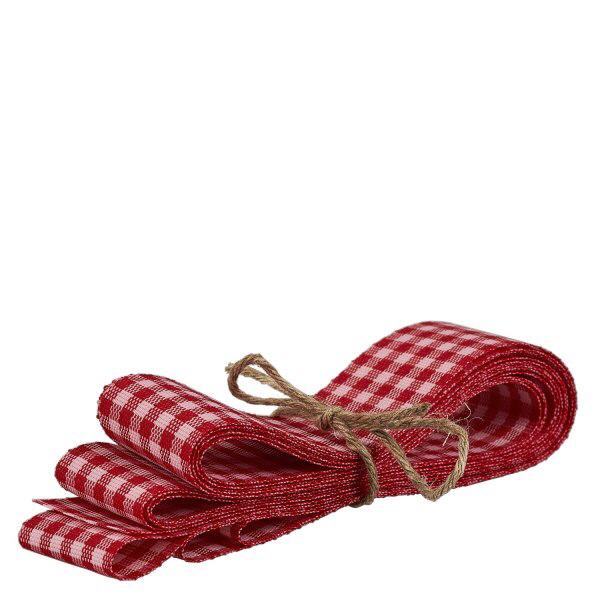 Stoffband rot/weiß zum Dekorieren 300cm