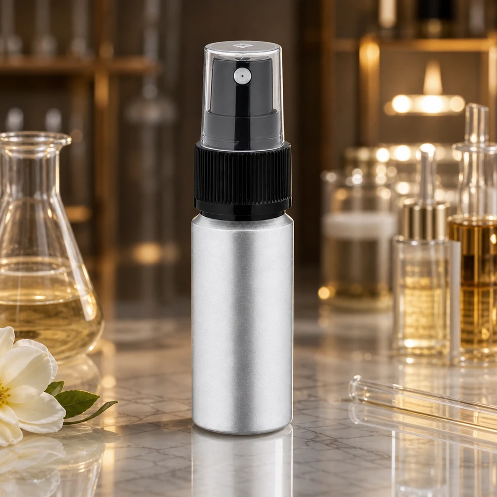 20ml gebeizte Aluflasche mit Zerstäuber Umweltfreundliche 20ml Aluminium-Sprühflasche mit wiederverwendbarem Pumpzerstäuber