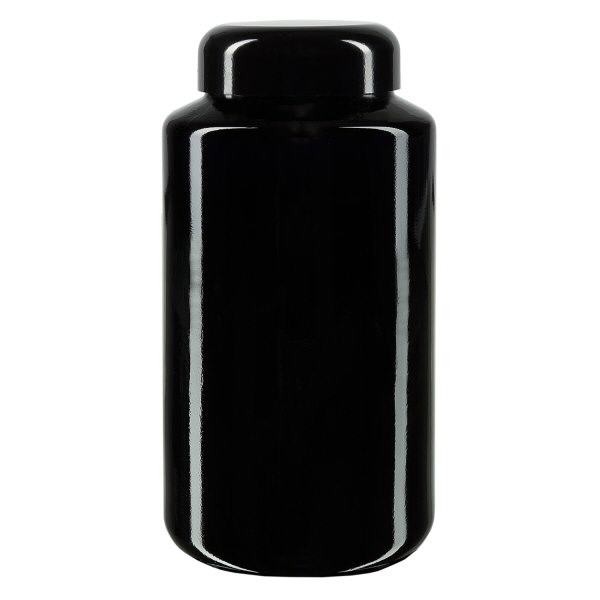 Barattolo in vetro viola a collo largo da 500 ml, con coperchio nero Barattolo in vetro viola a collo largo da 500 ml, con coperchio nero