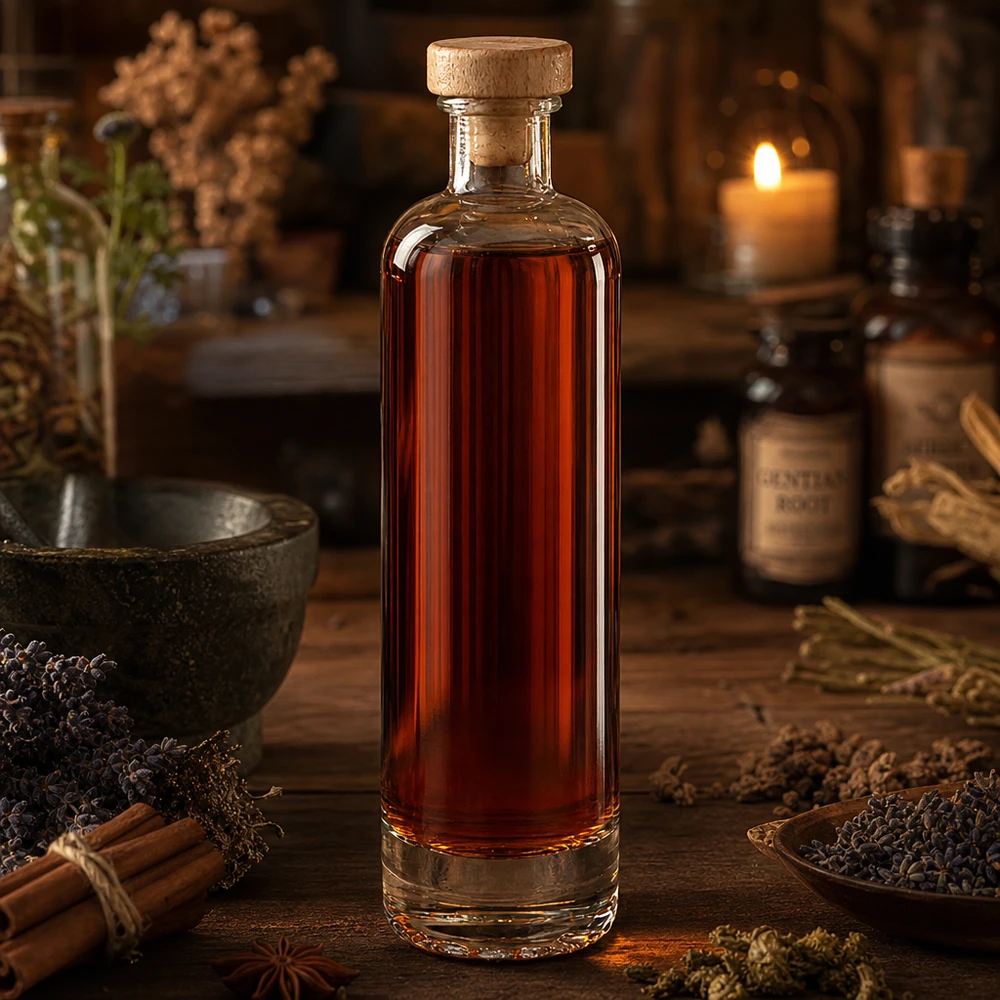 Bottiglia in vetro da 500 ml Ella con tappo in sughero con impugnatura in legno UNiTWIST® Bottiglia in vetro da 500 ml Ella con tappo in sughero con impugnatura in legno UNiTWIST®