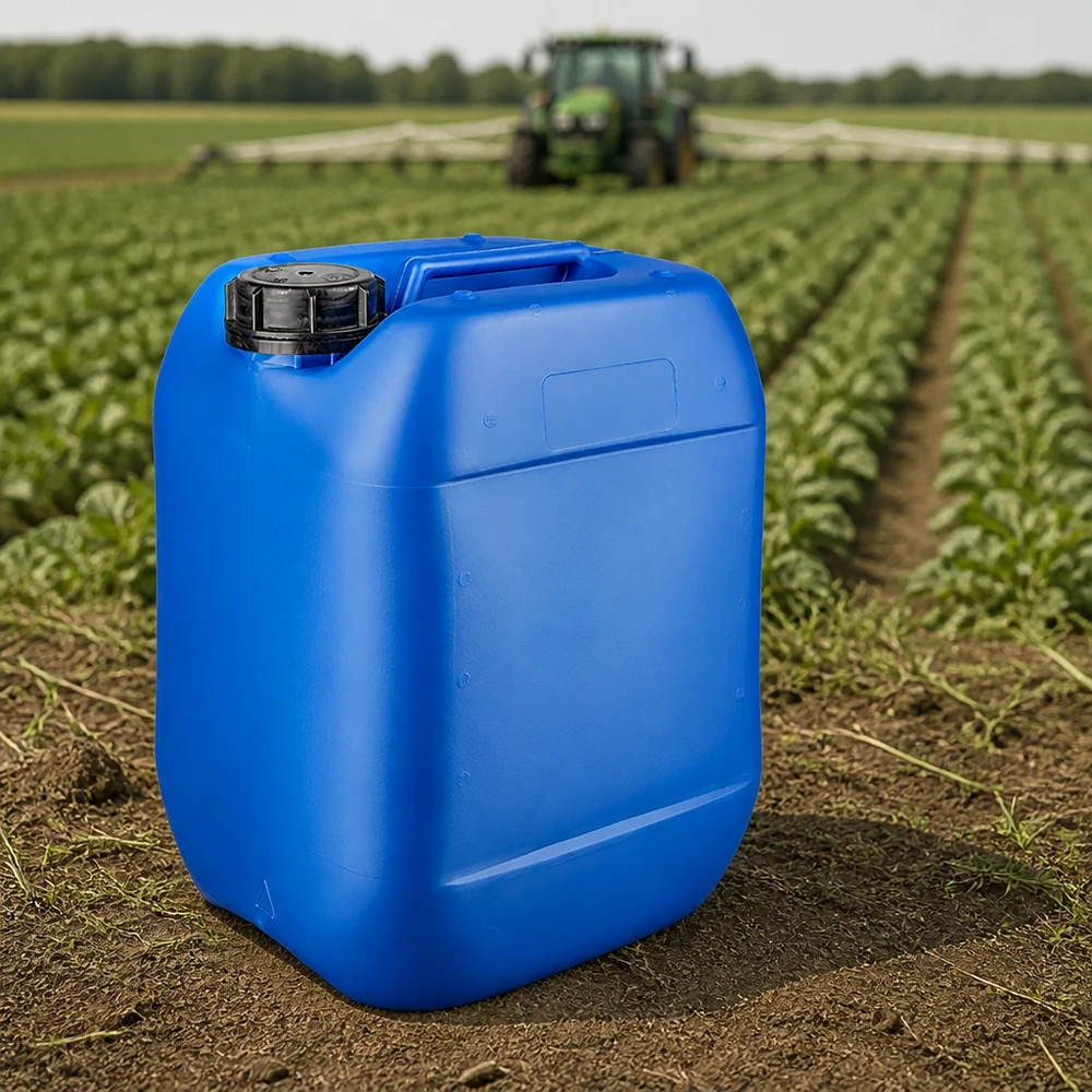 Kanister 10 Liter blau mit Schraubverschluss Originalitätsverschluss Kompakter 10 Liter Kanister blau UV-beständig mit auslaufsicherem OV Schraubverschluss