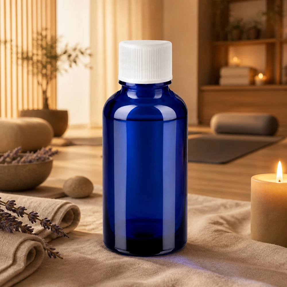Bottiglia da 30ml 11mm SV bianco STD BlueLine UT18/30 Flacone in vetro a parete spessa da 30 ml, di qualità farmaceutica, per la conservazione a lungo termine dei principi attivi.