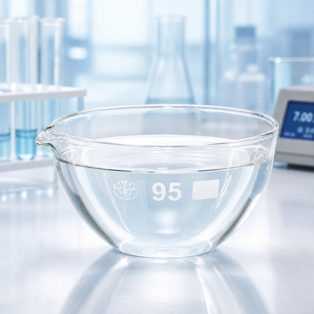 Capsule d’évaporation 170 ml en verre borosilicate, avec bec verseur Équipement de laboratoire professionnel Bol d'évaporation de 170 ml avec bec verseur en verre de haute qualité