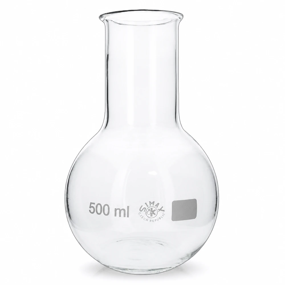 Stehkolben 500ml Weithals Professioneller Weithals-Stehkolben 500ml aus hitzebeständigem Borosilikatglas