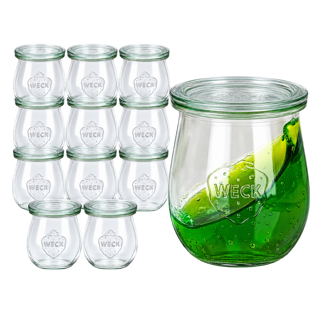WECK Sets mit Glasdeckeln