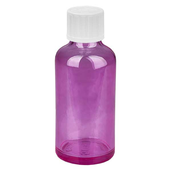 50ml Tropfflasche 1.2mm weiß Standard Kindersicher PurpleLine.UT18/50