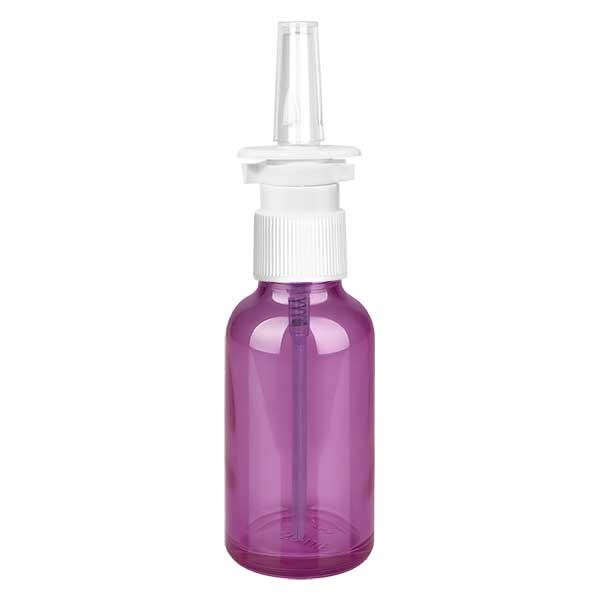 30ml Nasensprayflasche weiß/transparent Standard PurpleLine. UT18/30