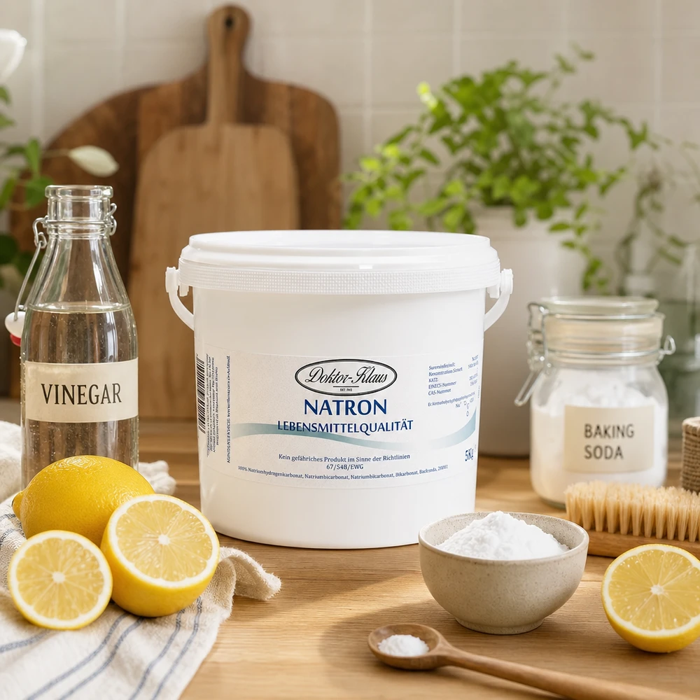 Natron Doctor Klaus 5kg con aceto di limone e bicarbonato di sodio per la pulizia naturale della casa