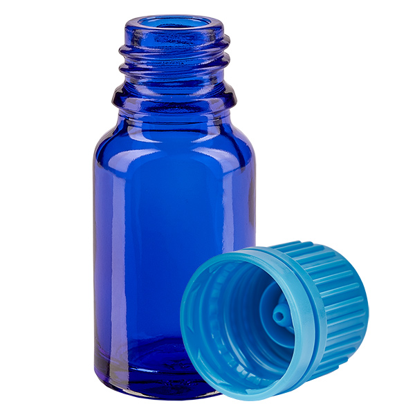 10ml Flasche 11mm Schraubverschluss blau Originalitätsverschluss BlueLine UT18/10