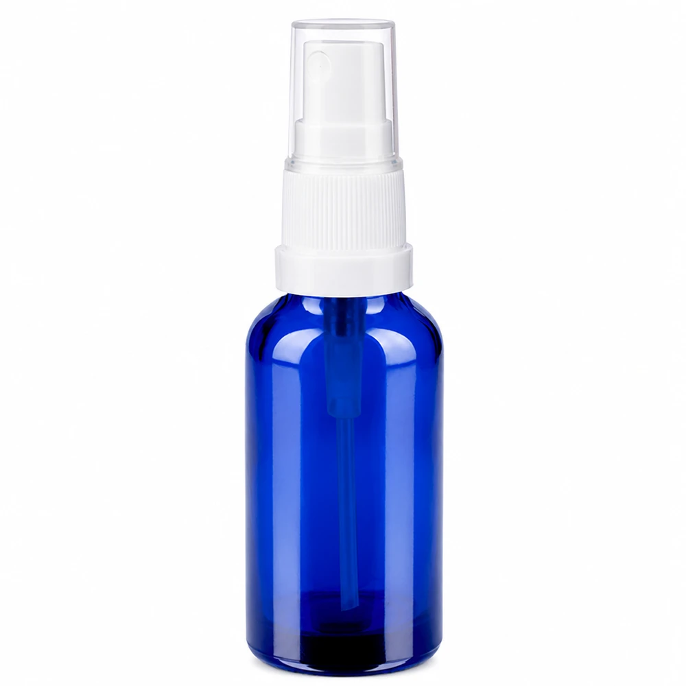 Vaporisateur 30ml blanc/tr. STD BlueLine UT18/30 BlueLine vaporisateur 30ml en bleu cobalt protège le contenu contre les UV
