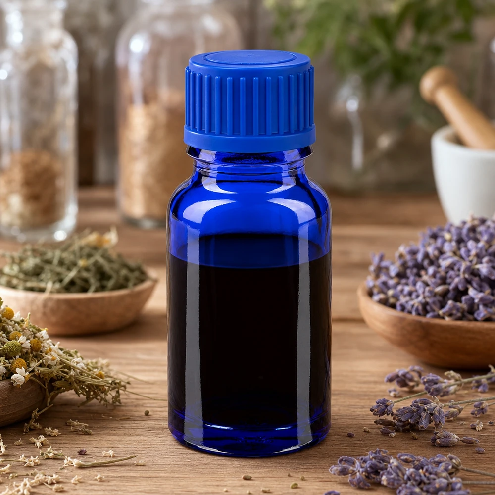 10ml Flasche 11mm Schraubverschluss blau Standard BlueLine UT18/10 Vielseitige 10ml Glasflasche blau für Parfüm Seren und konzentrierte Essenzen