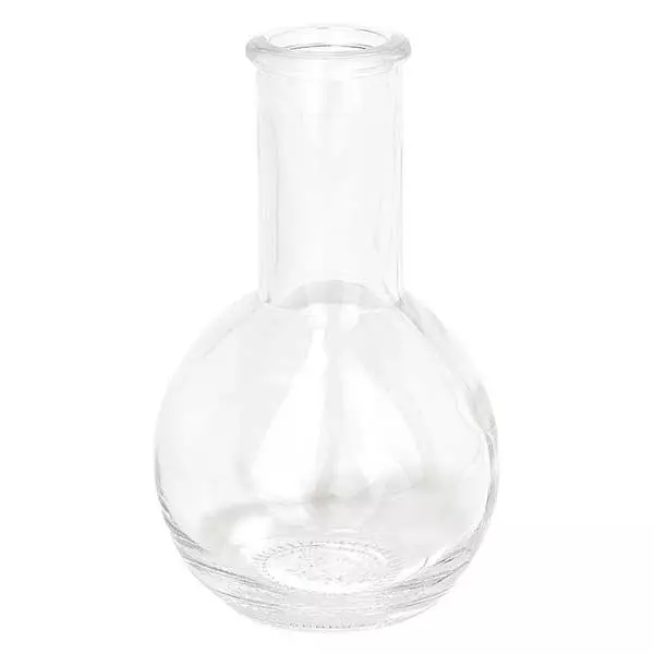 Flacon transparent Tulip 100 ml, goulot 18 mm, sans son bouchon 18/22 Flacon transparent Tulip 100 ml, goulot 18 mm, sans son bouchon 18/22