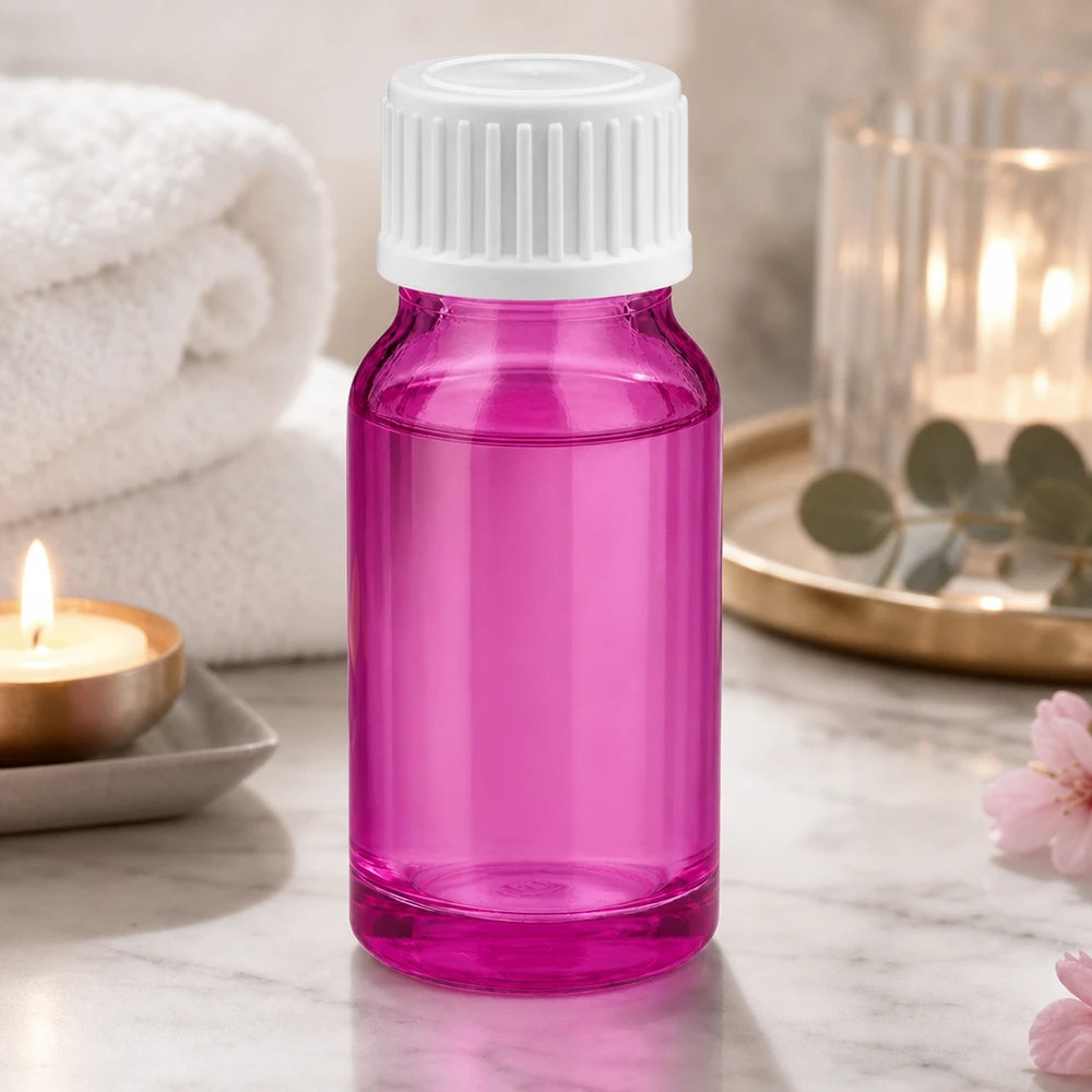 Flacone contagocce da 10 ml 0,9 mm bianco standard PurpleLine. UT18/10 Pratico flacone in vetro da 10 ml in colore viola con tappo a prova di bambino per una conservazione sicura