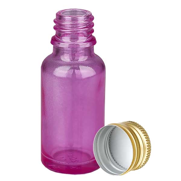 20ml Flasche 11mm Schraubverschluss Alu-Gold Standard PurpleLine. UT18/20