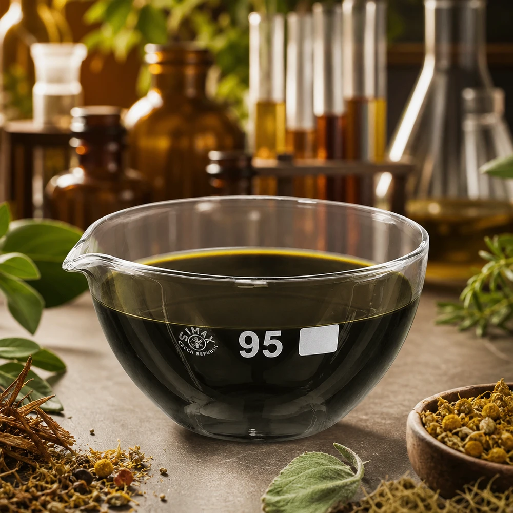 Vaschetta di evaporazione da 170 ml resistente agli acidi con pratico beccuccio in vetro speciale