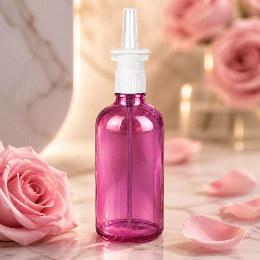 Flacone spray PurpleLine di alta qualità da 100 ml con tappo antigoccia per uso farmaceutico