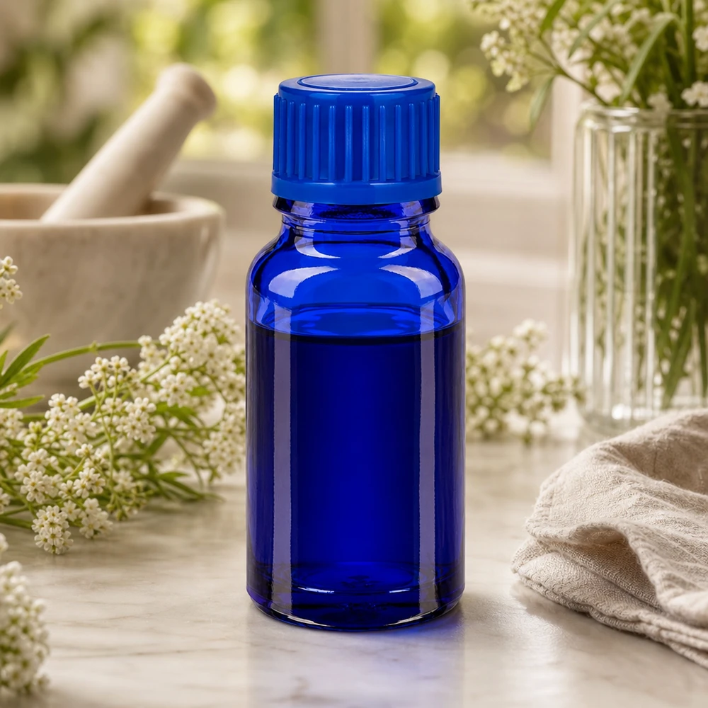 10ml Flasche 11mm Schraubverschluss blau Standard BlueLine UT18/10 Wiederverwendbare 10ml Glasflasche blau nachhaltig und umweltfreundlich für DIY Mischungen