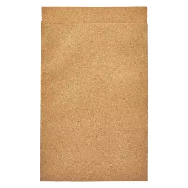 Flachbeutel braun (100er Pack) 63x93mm/50 g/m²