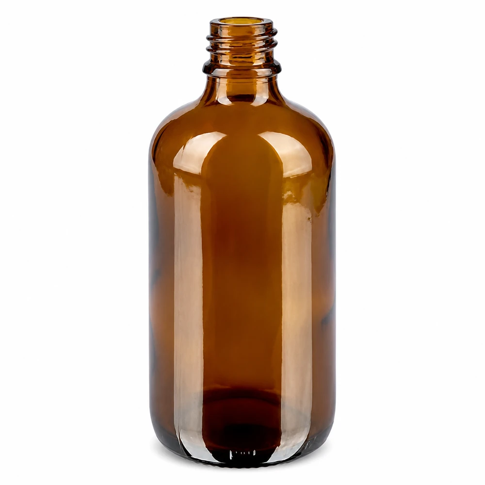 BrownLine flacone contagocce 100ml protezione UV con vetro marrone e tappo nero