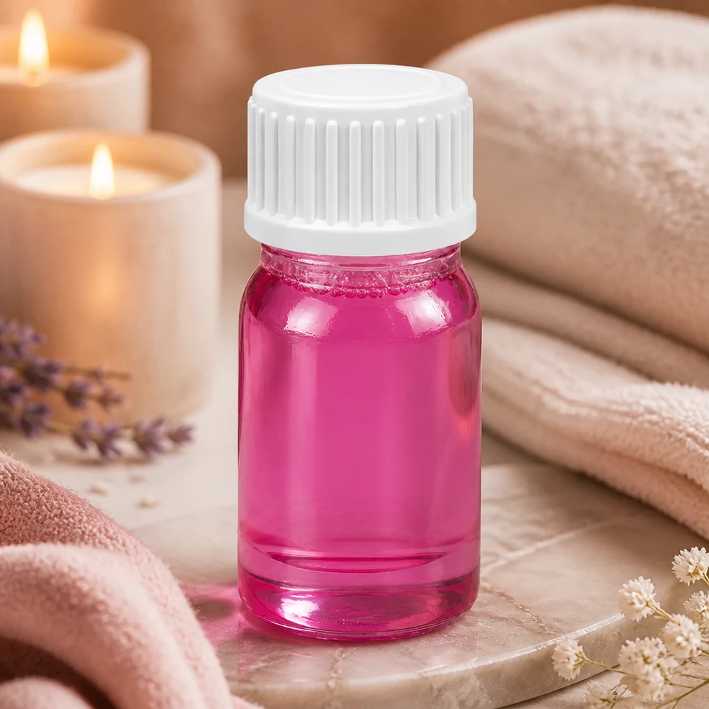 5ml (Globuli)Flasche 3mm Giessring weiß Standard PurpleLine UT18/5 5ml Rosa Glasflasche mit weißem Schraubverschluss perfekt für handgemachte Kosmetik und Öle