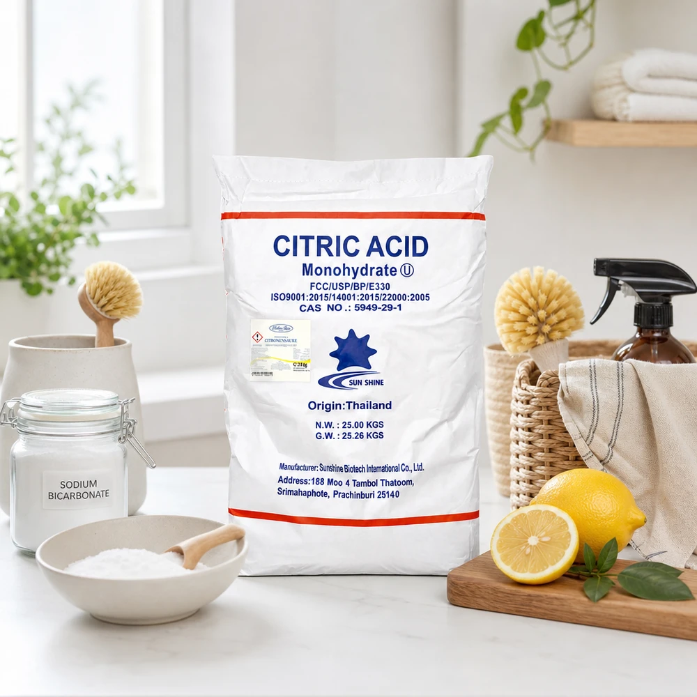 25kg Acido citrico, E330, grado alimentare Acido citrico monoidrato di elevata purezza 25 kg in una pratica confezione di stoccaggio per applicazioni professionali