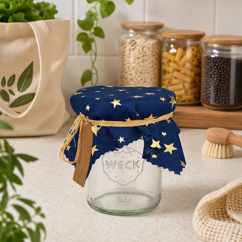 Centrino di stoffa per gioielli blu "stelle" 15cm quadrato Centrino di stoffa per gioielli blu "stelle" 15cm quadrato