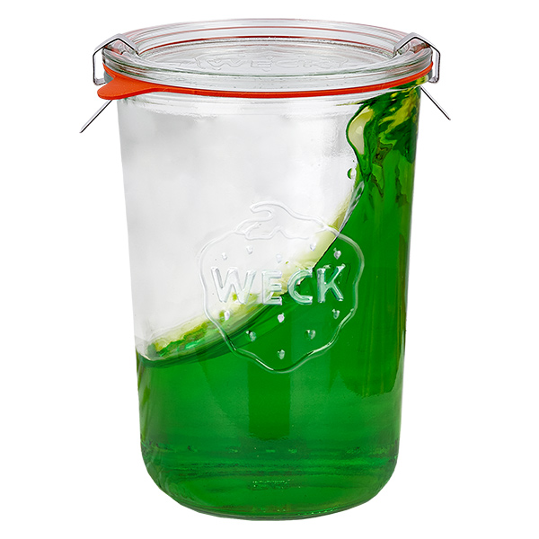 18er Set Weck Gläser 850ml, 3/4L Sturzgläser mit 18 Glasdeck