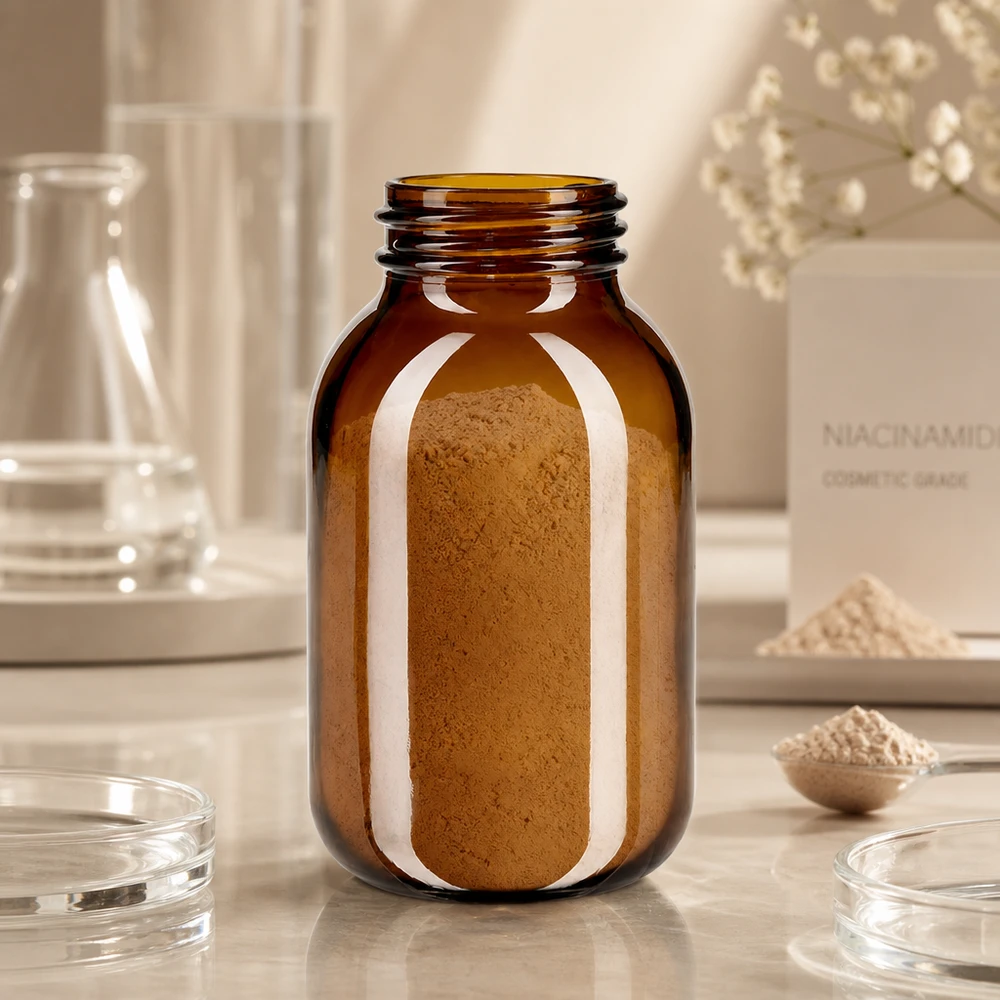 Bouteille vide à col large en verre brun de 500 ml pour les substances en poudre et les compléments alimentaires