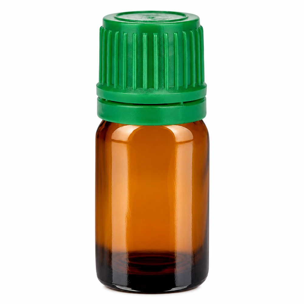 5ml Flasche 11mm Schraubverschluss grün Originalitätsverschluss BrownLine UT18/5 Hochwertige 5ml Glasflasche mit 11mm Öffnung und grünem Originalitätsverschluss