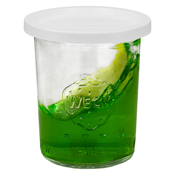 Set di 12 barattoli Weck da 160 ml con 12 decorazioni keep-fresh Set di 12 barattoli Weck da 160 ml con 12 decorazioni keep-fresh