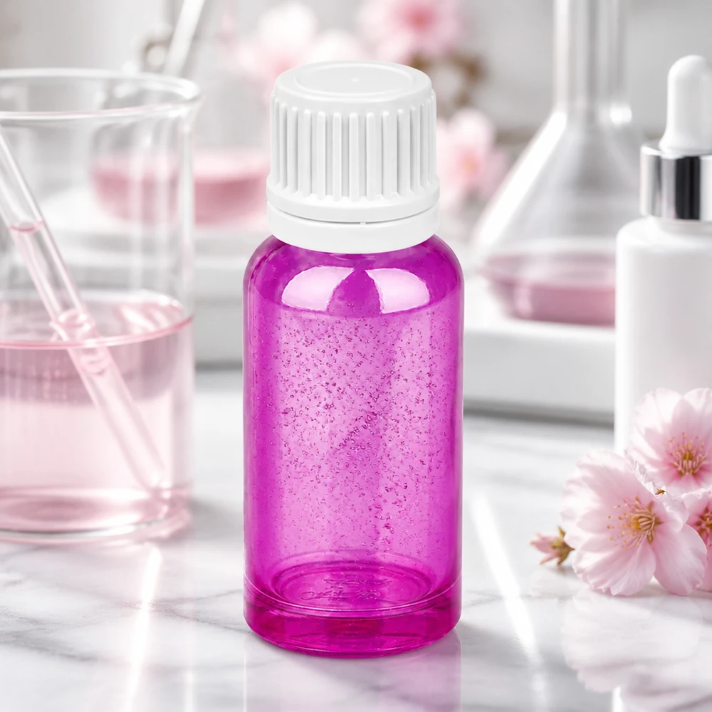 20ml Tropfflasche 0.7mm weiss Originalität Schraubverschlusserschluss PurpleLine UT18/20 Elegante violette 20ml Tropfflasche mit präzisem weissem Dosieraufsatz für Beauty Anwendungen
