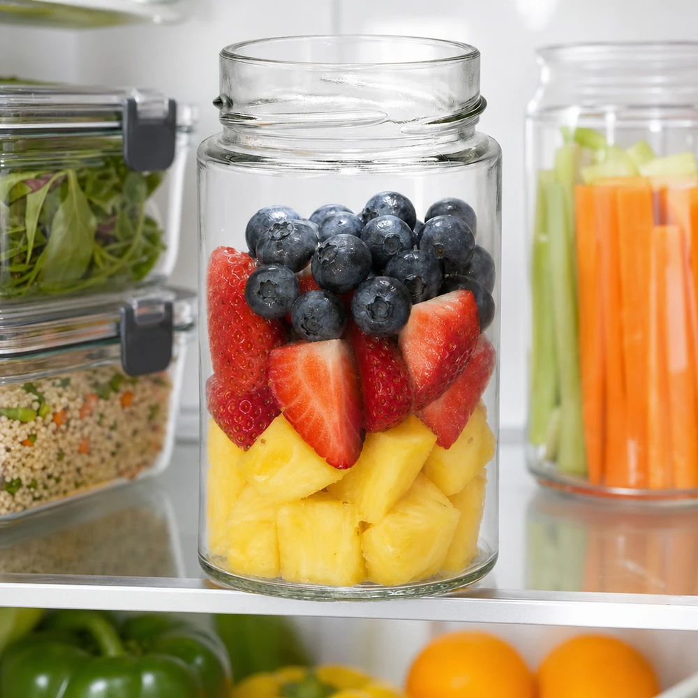 UNiTWIST Runda245 vaso rotondo 245ml con frutti di bosco freschi in frigo vaso di conservazione TO58deep coperchio
