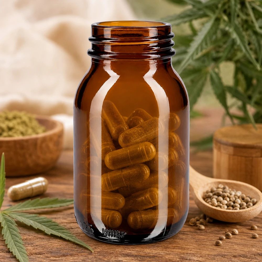 Bottiglia a collo largo in vetro ambrato da 125 ml ideale per estratti di erbe e rimedi naturali