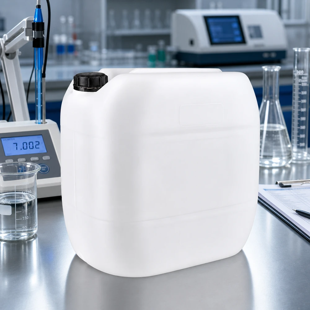 Kanister 30 Liter mit Schraubverschluss Originalitätsverschluss Transluzenter Weithalsbehälter 30 Liter mit OV-Sicherheitsverschluss für Chemikalien
