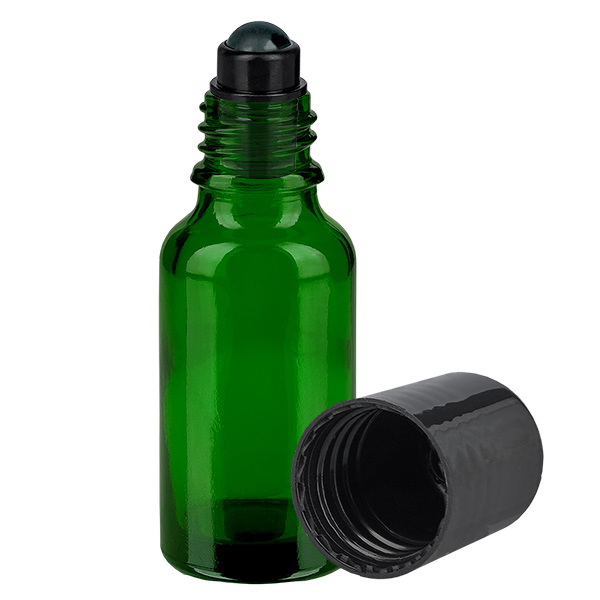 Flacone roll-on da 20 ml nero STD GreenLine UT18/20 Flacone roll-on da 20 ml nero STD GreenLine UT18/20