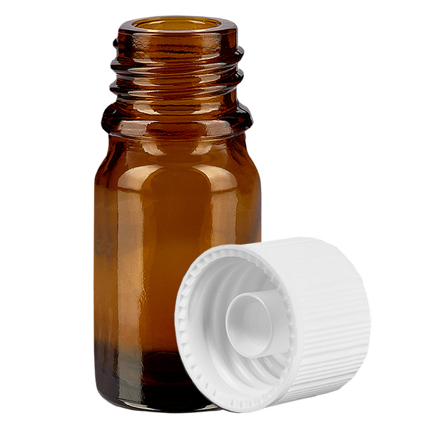 5ml Flasche 11mm Schraubverschluss weiß Standard BrownLine UT18/5