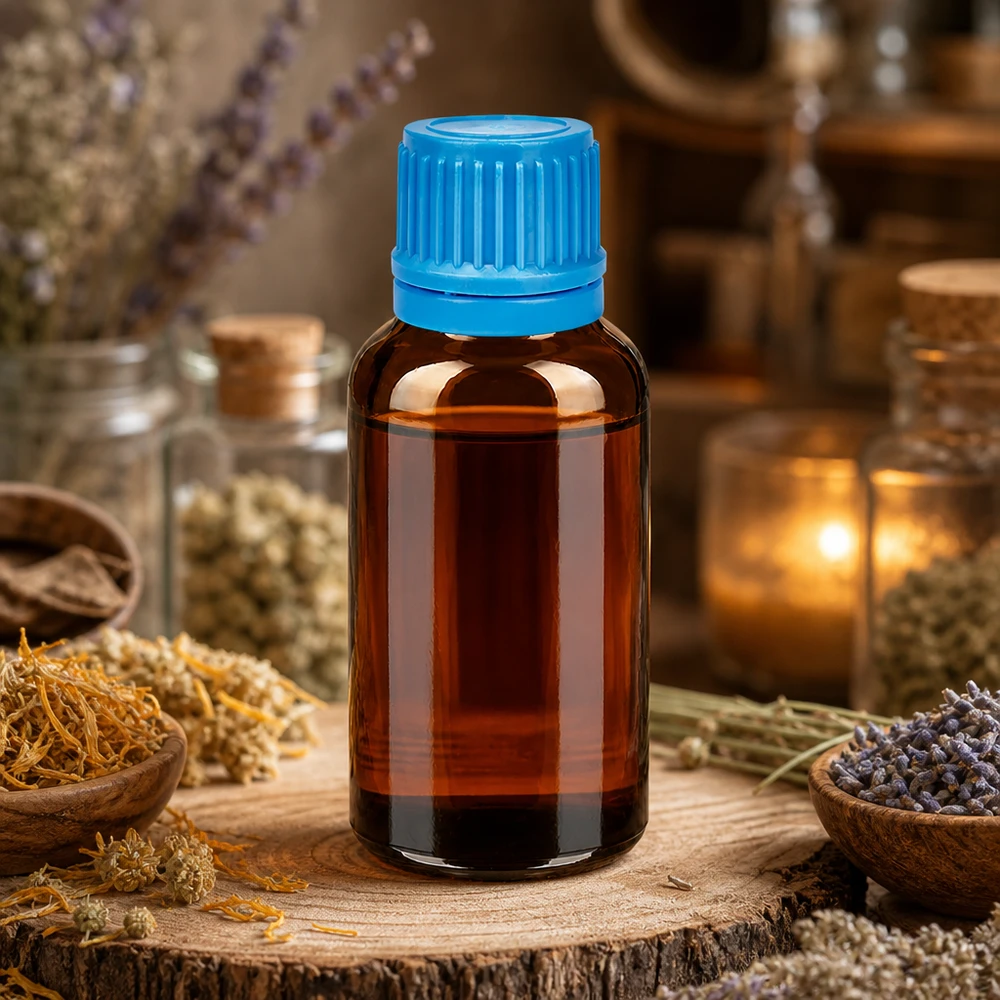 30ml Flasche 11mm Schraubverschluss blau Originalitätsverschluss BrownLine UT18/30 30ml SV Glasflasche BrownLine mit 11mm Verschluss perfekt für homöopathische Präparate