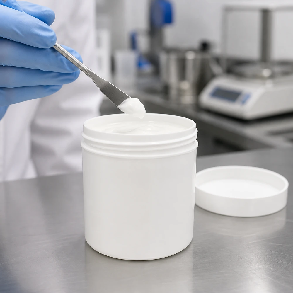 Pot à onguent blanc 30 g avec couvercle blanc (PP) Pot à pommade médicale de 30 ml en plastique PP de qualité alimentaire, muni d'un couvercle blanc hermétique