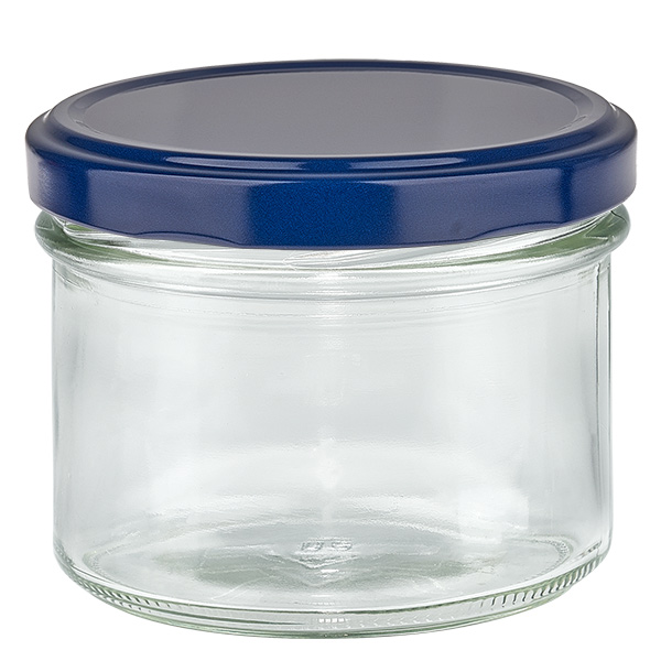 225ml Sturzglas + BasicSeal Deckel blau UNiTWIST