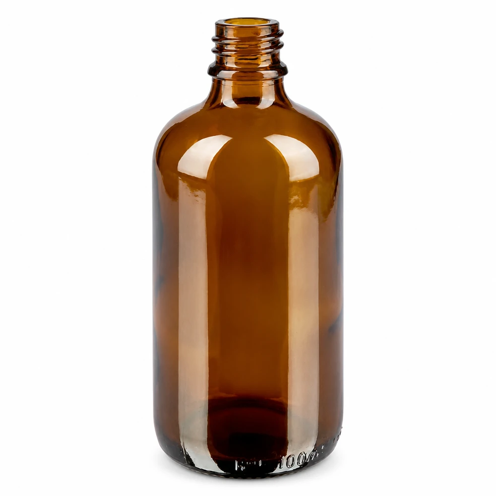 Bottiglia per pipette da 100 ml bianco/blu OV BrownLine UT18/100 Flacone contagocce BrownLine da 100 ml in vetro colorato per sostanze sensibili ai raggi UV