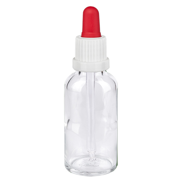 30ml Pipettenflasche weiß/rot Originalitätsverschluss ClearLine UT18/30