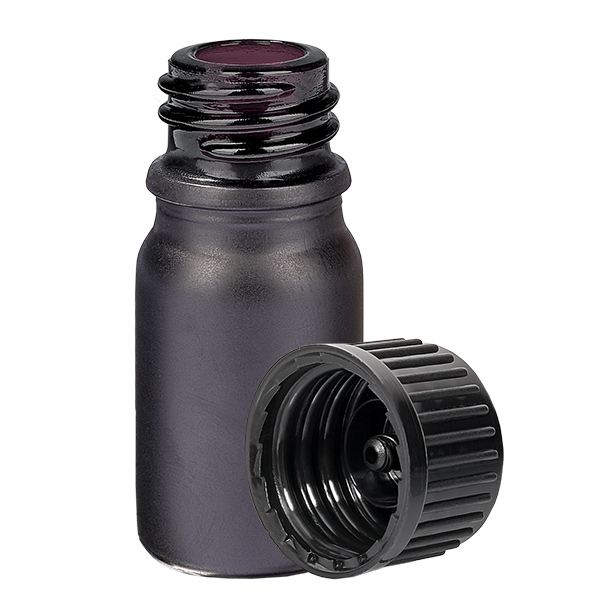 5ml Flasche 11mm Schraubverschluss schwarz Standard BlackLine UT18/5