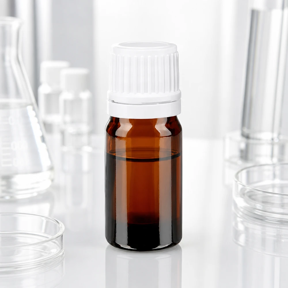 Apothekenflasche braun 5ml Schraubverschluss weiß Originalitätsverschluss Professionelle 5ml ApoGlas Flasche bernsteinfarben mit weißem OV Verschluss 11mm