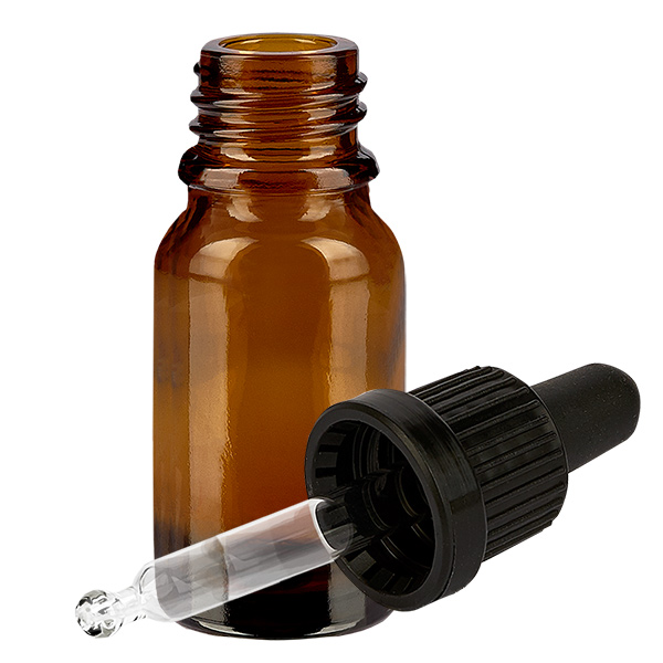 10ml Pipettenflasche schwarz Originalitätsverschluss BrownLine UT18/10