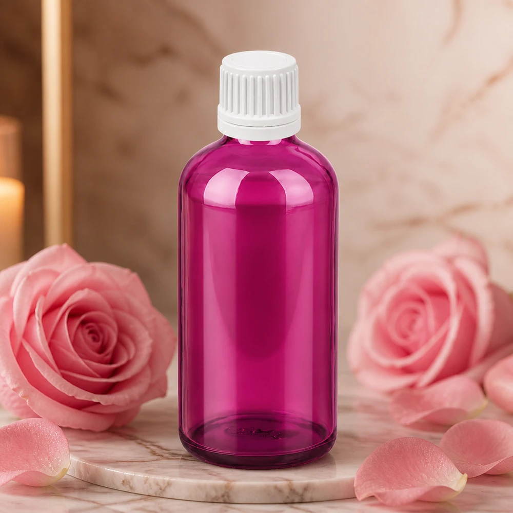 Flacone da 100 ml di aroma viola con tappo a prova di perdite, perfetto per applicazioni wellness e spa